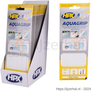 HPX Aqua Grip anti-slip tape 8 stuks transparant 20 mm x 240 mm - L51700260 - afbeelding 1