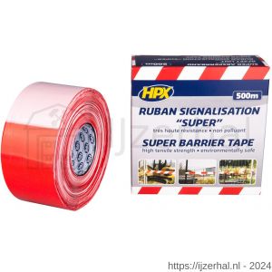 HPX Super Barrier afzetlint wit-rood 80 mm x 500 m - L51700270 - afbeelding 1