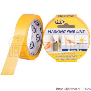 HPX Masking 4400 Fine Line afplaktape oranje 25 mm x 25 m - L51700029 - afbeelding 1