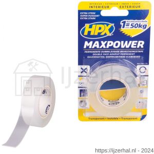 HPX Max Power montage bevestigingstape transparant 19 mm x 2 m - L51700133 - afbeelding 1