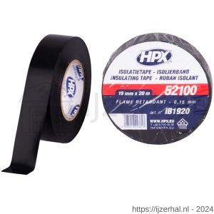 HPX PVC isolatietape VDE zwart 19 mm x 20 m - L51700089 - afbeelding 1