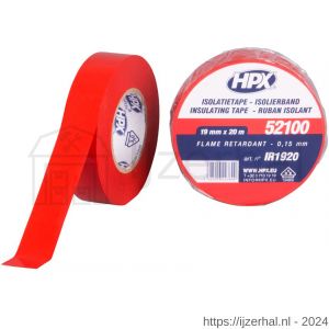 HPX PVC isolatietape VDE rood 19 mm x 20 m - L51700094 - afbeelding 1