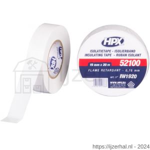 HPX PVC isolatietape VDE wit 19 mm x 20 m - L51700096 - afbeelding 1