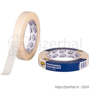 HPX Masking afplaktape 60 graden C cremewit 19 mm x 50 m - L51700012 - afbeelding 1