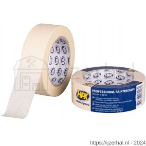 HPX Masking afplaktape 60 graden C cremewit 38 mm x 50 m - L51700015 - afbeelding 1