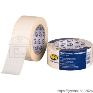 HPX Masking afplaktape 60 graden C cremewit 50 mm x 50 m - L51700016 - afbeelding 1