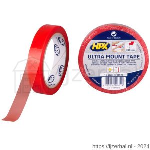 HPX Ultra Mount polyester bevestigingstape transparant 19 mm x 10 m - L51700142 - afbeelding 1