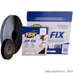 HPX Zip Fix klittenband lus zwart 20 mm x 5 m - L51700118 - afbeelding 2