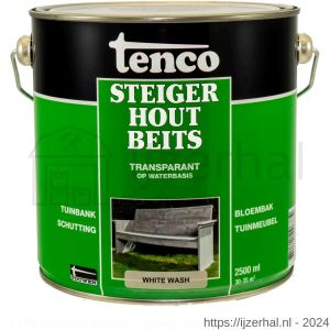 Tenco Steigerhoutbeits dekkend White Wash 2,5 L blik - L40710207 - afbeelding 1