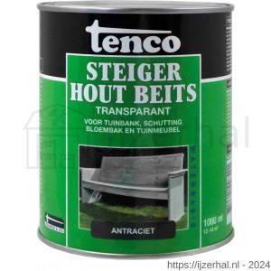 Tenco Steigerhoutbeits dekkend antraciet 1 L blik - L40710210 - afbeelding 1