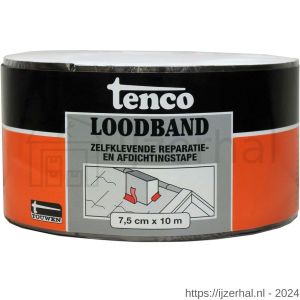 Tenco Loodband bitumen zelfklevend 7,5 cm x 10 m zwart rol - L40710000 - afbeelding 1