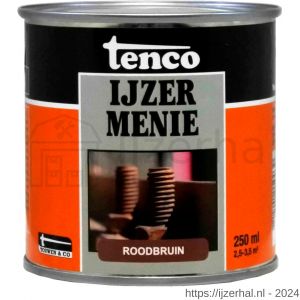 Tenco IJzermenie grondverf roodbruin 0,25 L blik - L40710084 - afbeelding 1