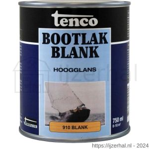 Tenco Bootlak blank 910 blank hoogglans 0,75 L blik - L40710052 - afbeelding 1