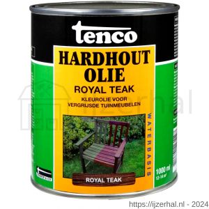 Tenco Hardhoutolie meubelolie waterbasis royal teak 1 L blik - L40710303 - afbeelding 1