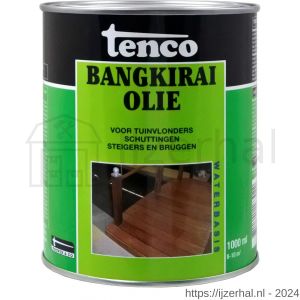 Tenco Bangkirai hardhoutolie waterbasis blank 1 L blik - L40710298 - afbeelding 1