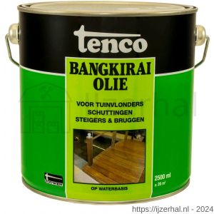 Tenco Bangkirai hardhoutolie waterbasis blank 2,5 L blik - L40710299 - afbeelding 1