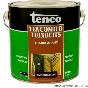 TencoMild tuinbeits transparant kastanjebruin 2,5 L blik - L40710289 - afbeelding 1