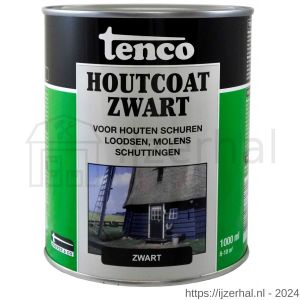 Tenco Houtcoat houtcoating teervrij zwart 1 L blik L - L40710158 - afbeelding 1