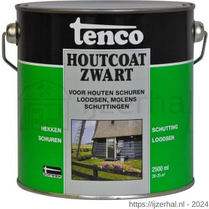 Tenco Houtcoat houtcoating teervrij zwart 2.5 L blik - L40710159 - afbeelding 1