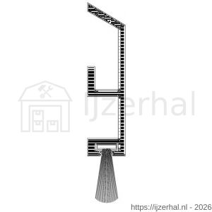 Ellen dorpelprofiel met borstel aluminium Robust met veloursborstel 100 cm - L51010352 - afbeelding 4
