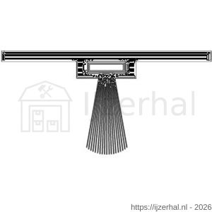 Ellen dorpelprofiel met borstel aluminium Invisible 100 cm - L51010354 - afbeelding 4