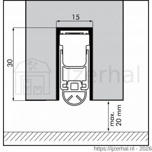 Ellen Matic valdorpel aluminium Uni-Proof 82,8 cm - L51010384 - afbeelding 2
