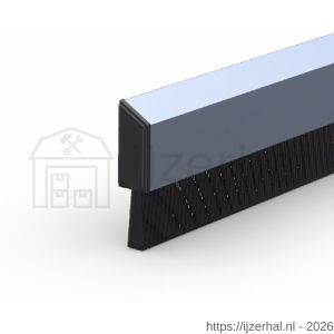 Ellen dorpelprofiel met borstel aluminium De Luxe 100 cm - L51010355 - afbeelding 1
