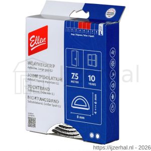 Ellen inbouwprofiel tochtband kunststof zelfklevend Weatherstrip Large grote kier zwart 7.5 m - L51010416 - afbeelding 1
