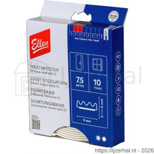 Ellen inbouwprofiel tochtband kunststof zelfklevend Weatherstrip Small kleine kier wit 7.5 m - L51010403 - afbeelding 1