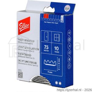 Ellen inbouwprofiel tochtband kunststof zelfklevend Weatherstrip Small kleine kier zwart 7.5 m - L51010405 - afbeelding 2