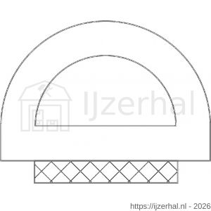 Ellen inbouwprofiel tochtband kunststof zelfklevend Weatherstrip Large grote kier wit 7.5 m - L51010414 - afbeelding 3