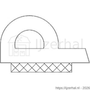 Ellen inbouwprofiel tochtband kunststof zelfklevend Weatherstrip Medium gemiddelde kier wit 7.5 m - L51010407 - afbeelding 3