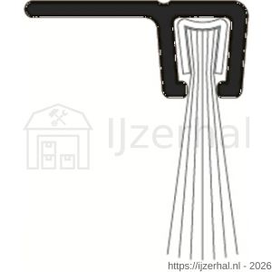 Ellen dorpel tochtprofiel met borstel aluminium IBS-90-18 100 cm - L51010124 - afbeelding 3