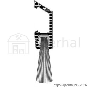 Ellen dorpelprofiel met borstel aluminium De Luxe 100 cm - L51010355 - afbeelding 3