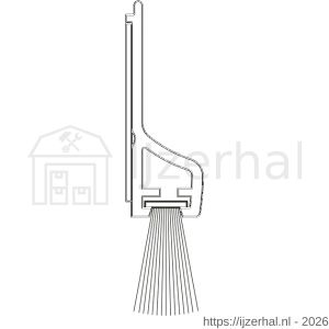 Ellen dorpelprofiel met borstel kunststof zelfklevend Comfort transparant 100 cm - L51010360 - afbeelding 3