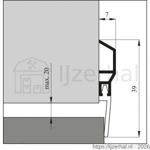 Ellen dorpelprofiel aluminium Classic 100 cm - L51010349 - afbeelding 2