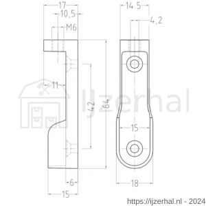 QlinQ kastroededrager plankmontage vernikkeld set 2 stuks - L40850794 - afbeelding 2