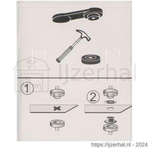 QlinQ zeilring 6 mm vernikkeld set 25 stuks met tool - L40850100 - afbeelding 2