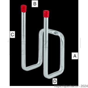 QlinQ wandhaak laarzen 120x90x200 mm verzinkt - L40851018 - afbeelding 2