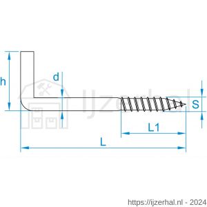 GebuVolco 007 schroefduim 3.30x40x16 mm ijzer epox wit - L50001372 - afbeelding 2