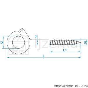 GebuVolco 115 krulhaak met houtdraad 8.85x140 mm ijzer gegalvaniseerd - L50001323 - afbeelding 2