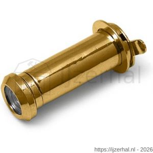 Dulimex DX DRS 161B deurspion 160 graden diameter 12 mm deurdikte 31-56 mm met afsluitklepje massief messing gepolijst - L30204283 - afbeelding 1