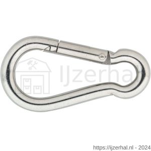 Dulimex DX KRH.4204-ZB karabijnhaak 40x4 mm RVS 316 1 stuk op kaart - L30203289 - afbeelding 1