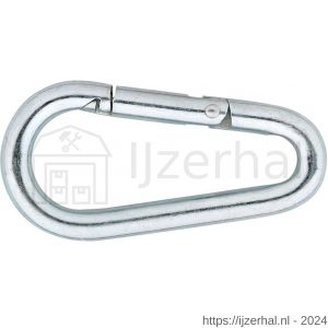 Dulimex DX 246-08E karabijnhaak eivormig B-DIN 5299 80x8 mm verzinkt - L30204974 - afbeelding 1