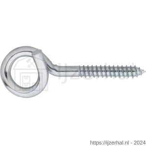 Dulimex DX 370-09E bevestigingshaak met houtschroefdraad 145 x diameter 8.8 mm verzinkt - L30200552 - afbeelding 1