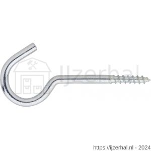 Dulimex DX 398-080E schroefhaak houtdraad 6.00x45/80 mm zware uitvoering verzinkt - L30200694 - afbeelding 1