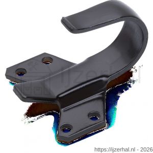 Justor DRVH 1 BE deuropvanger korte haak Justor voor terugliggende deuren 7,5-24,5 mm zwart - L30204211 - afbeelding 1