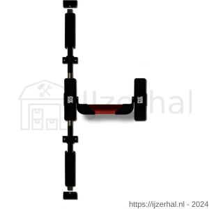 Dulimex DX PO 512 EB RZ anti-paniekstang DX 512 enkele deur 2-puntssluiting boven- en ondersluitend rood-zwart - L30202132 - afbeelding 1