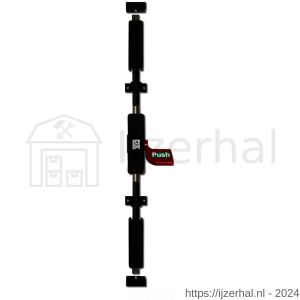 Dulimex DX PO 512P EB RZ anti-paniekpushpad 512P enkele deur 2-puntssluiting boven- en ondersluitend rood-zwart - L30202467 - afbeelding 1