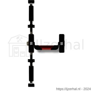 Dulimex DX PO 513 EB RZ anti-paniekstang DX 513 enkele deur 3-puntssluiting boven- en ondersluitend rood-zwart - L30202133 - afbeelding 1